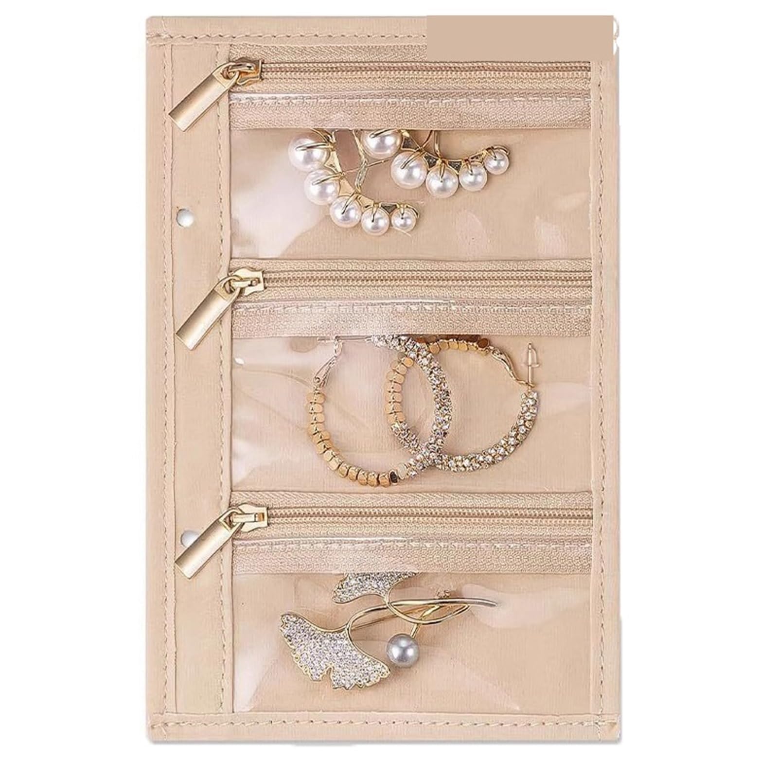 FDzkrtvm Transparent Jewelry Storage Book, PU Leather Jewelry Book Waffle Organizer With Transparent Loose Leaf Multicolor(3pc-c)