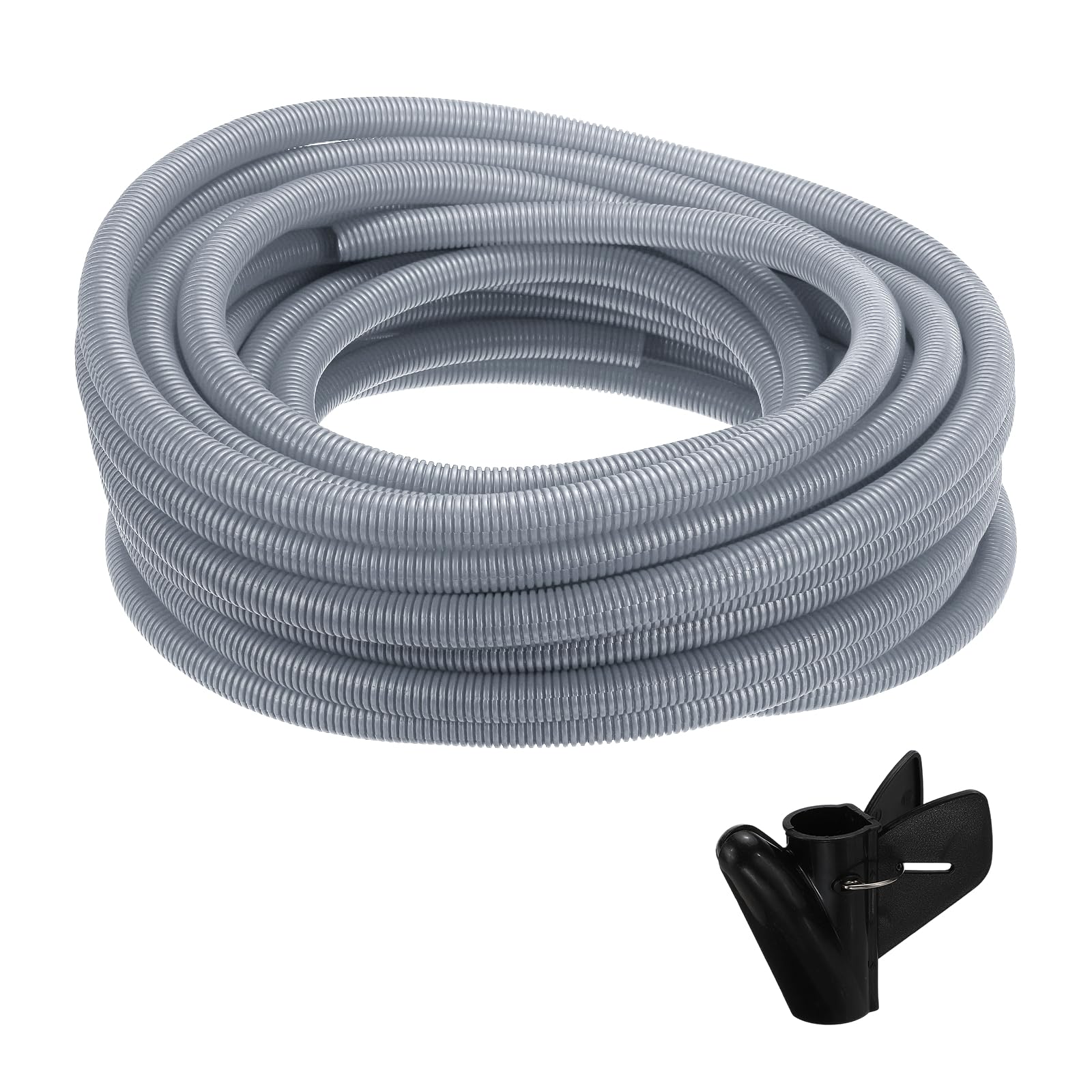 sourcing map Split Wire Loom Tubing 1"(23mm) ID 100FT(30m) with Installation Tool, Heat & Cold Resistant -40F to 257F Plastic Flexible Conduit Cord Protector for Electrical Wires Cable, Gray — image 1