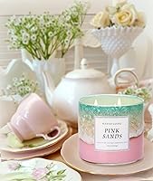 Vista 6 de Candle Coastal Breeze - Vela perfumada, cera de soja natural con 3 mechas de vela grande, hasta 40 horas de tiempo de combustión, velas de 14 onzas