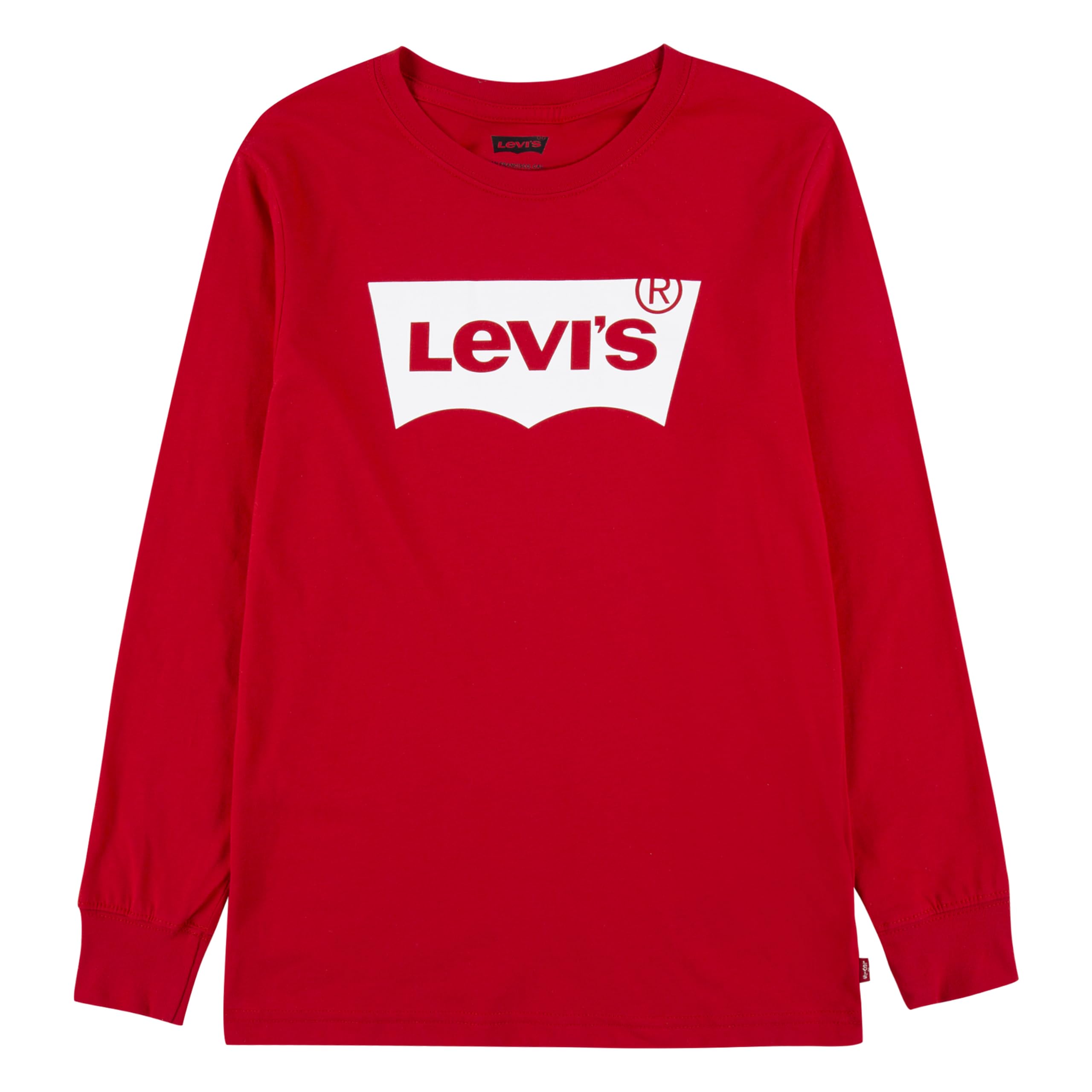Levi's Boys Long-Sleeved Batwing Tee, Red, 6 Years