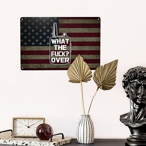 Miniatura 6 de Divertido Walkie Talkie Hand Radio What The Fuck Over 8x12 pulgadas, letrero de metal retro decoración de pared para cocina, sala de estar, oficina,