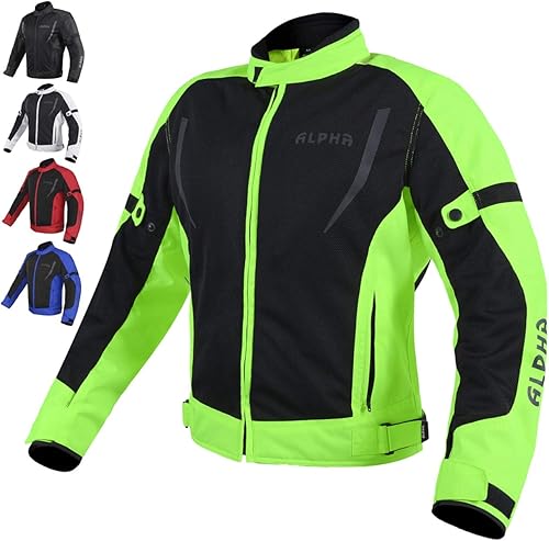 Miniatura 1 de Chaqueta de motorista de malla de alta visibilidad para hombre, para ciclismo, carreras, deportes duales, protección blindada.