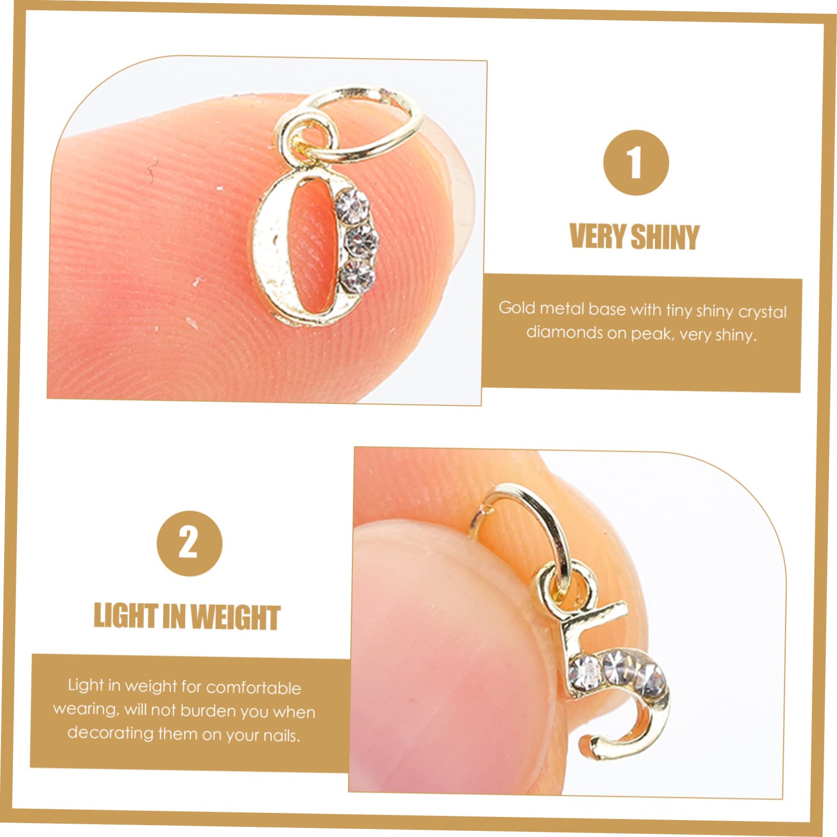 Healeved 20Pcs Decorative Nail Decors Wear Resistant Removable Nail Charms for Unique Nail Art Mixed Style Charms for Creative Nail Decoration