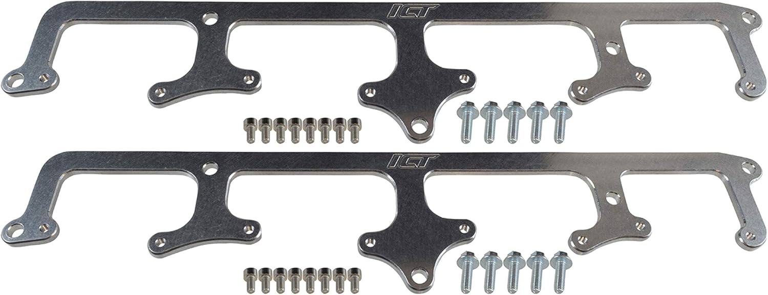ICT Billet 5.3L LS Truck Side Bolt Coil Brackets Mount Valve Cover 19005218 D585 LSX Swap Heat Sink LM7 LR4 LQ4 L59 LQ9 LM4 L33 LH6 L92 L76 LY2 LY5 LY6 LC9 LMG L98 L96 LC8 551531