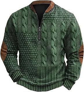 Jackets for Men Western Aztec Ethnic Print Vintage Top Long Sleeve Shirt Stand Collar Button Down Pullover Coat