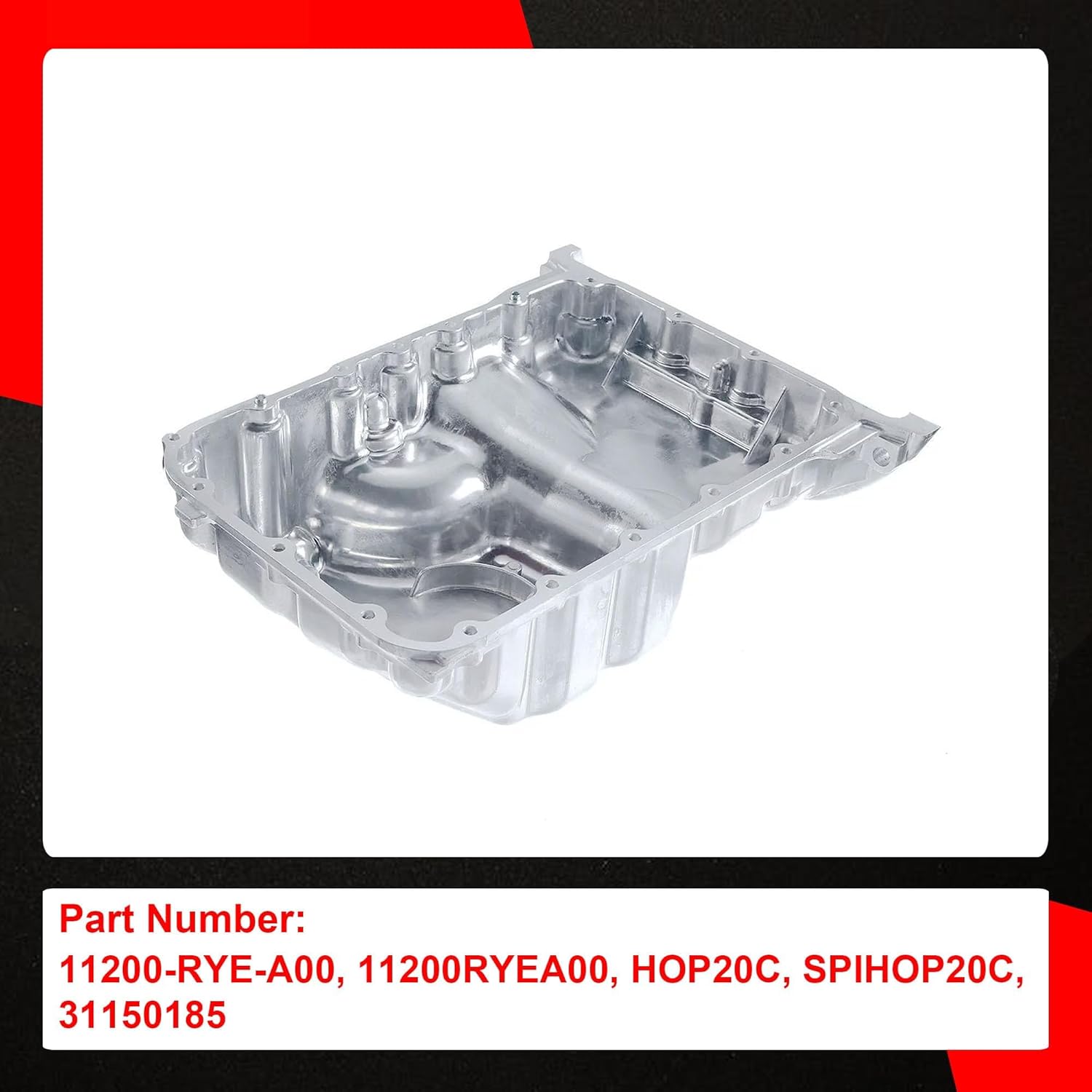 264-631 Engine Oil Pan Sump with Drain Plug Compatible with Acura TL 2007-2008 MDX 2007-2009 V6 Replace 11200RYEA00