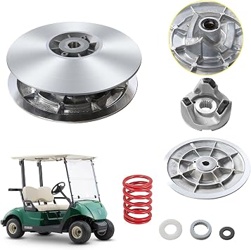 Golf Cart Secondary Driven Clutch Kit with Heavy Duty Spring for Yamaha Golf Cart G2 G8 G9 G11 G14 G16 G20 G21 G22 G28 1985-2007, Metal Surface Drive Clutch