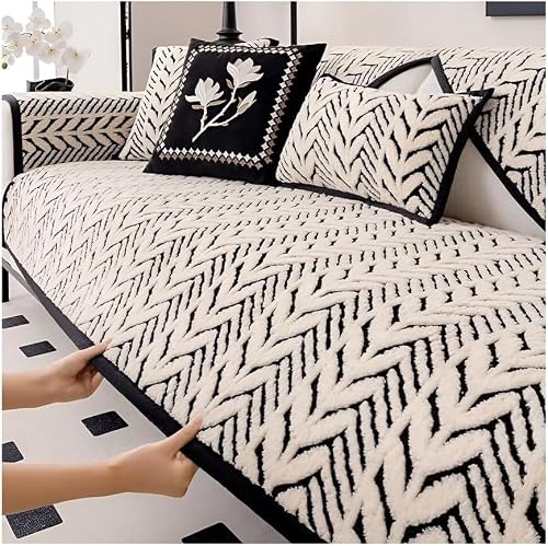 Jvfbjlf One Color Quilted Sofa Cushion Covers With Plush Fabric Are Suitable For Corn