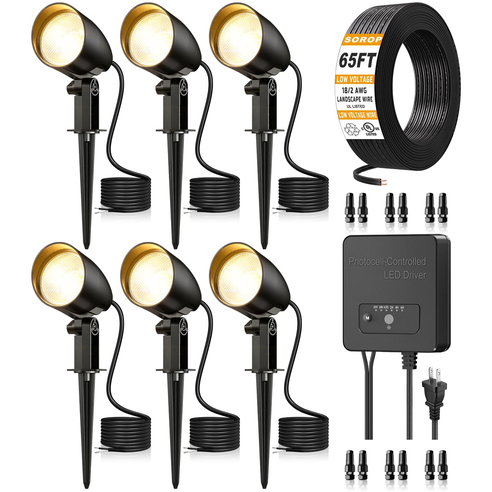 Photo 1 of SOROP 6-Pack Low Voltage Landscape Spotlights