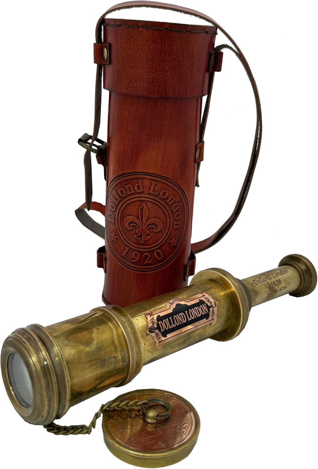 Antique Style Marine Sailor Dollond London Spyglass | 16" Brass Telescope with High-Resolution Optics, Vintage Maritime Collectible, Nautical Decor, Gift for Sailors by Commando Antique
