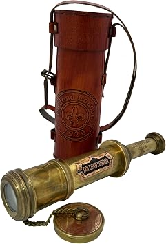 Antique Style - Marine Sailor-Dollond London Spyglass, 16 Inch Brass Telescope With High Resolution, Beautiful Lid And Finish By