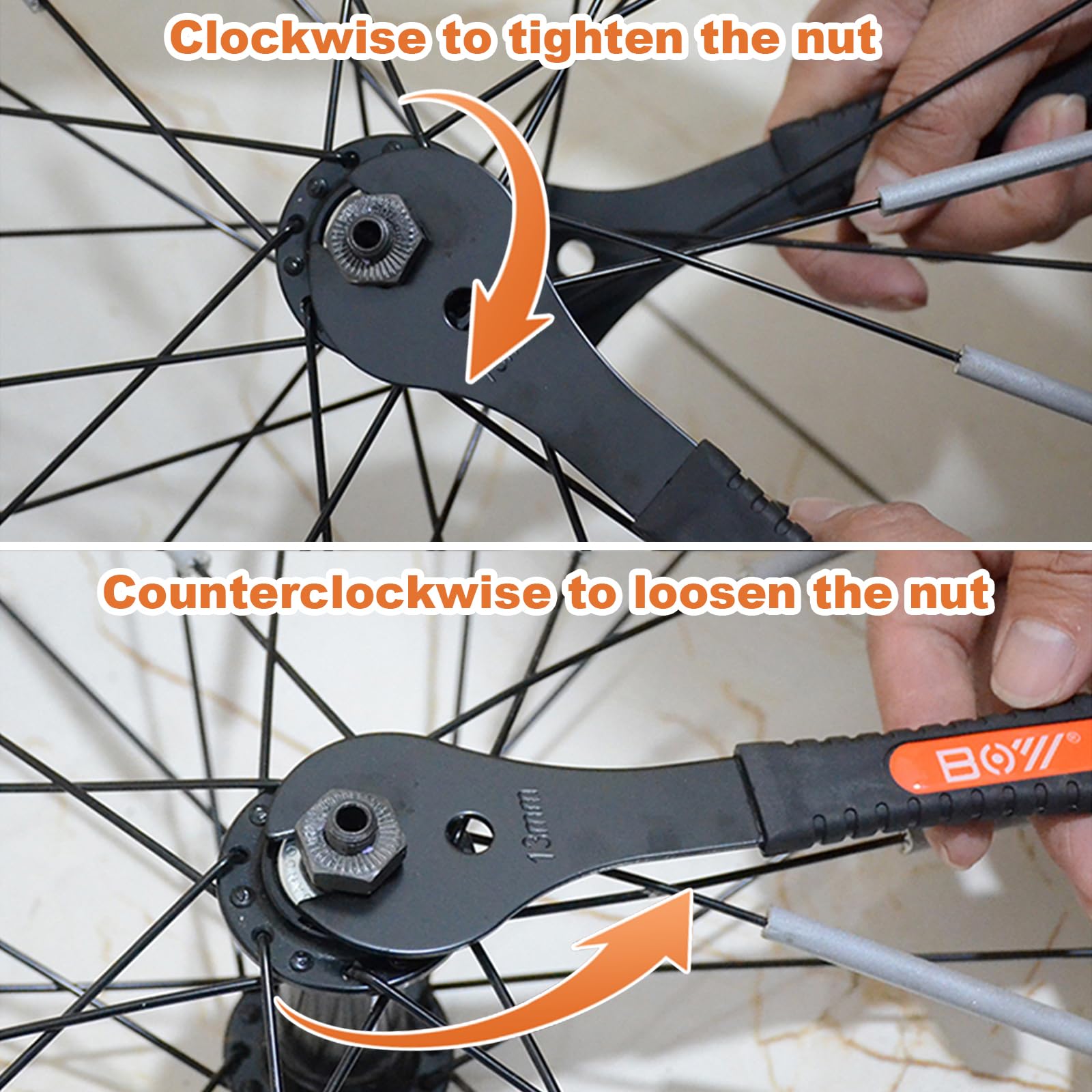 RCMCHTLA Set di Chiavi Coniche Per Bicicletta Ciclismo Chiave Per Mozzo Ruota Dado Assale Installare Rimozione Chiave Combinata 13 14 15 16
