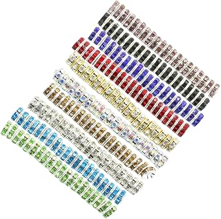 HOMSFOU 200pcs Spacer Beads Kit for Jewelry Beads for Bracelets Necklace Accessories Includes Ab