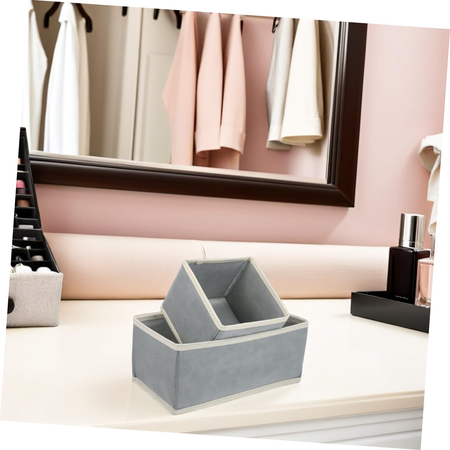 SHINEOFI 12 Piezas Cajas Plegables para Ropa Organizadores para Armarios Compartimentos Divididos para Jeans Camisetas y Lencería Almacenaje Versátil para Dormitorio y Baño