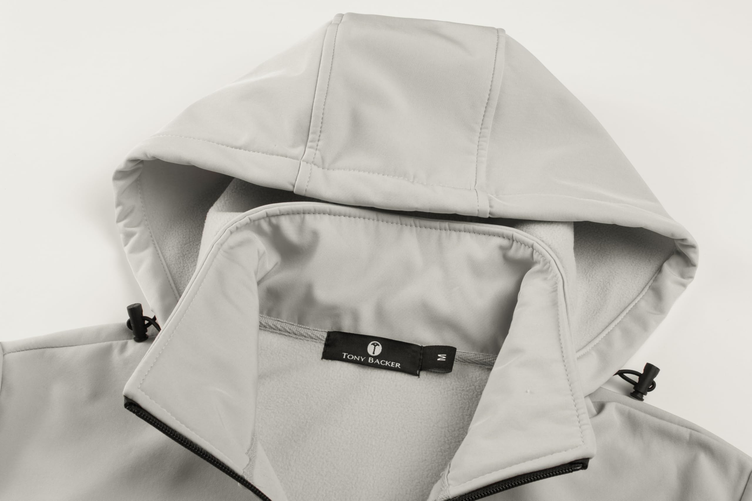 TONY BACKER Giacca Jacket Uomo In Softshell Impermeabile Antivento con Cappuccio Giubbotto Caldo Per Trekking Casual 6860