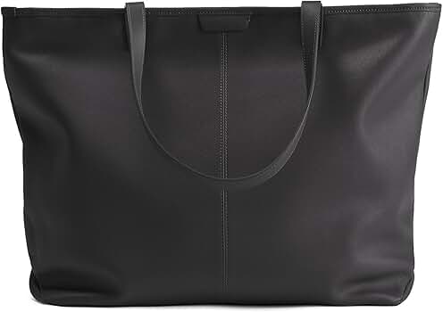 別注 HTC Leather Tote Bag BLACK Leather Tote Bags: East West Tote | leather handbags by KMM