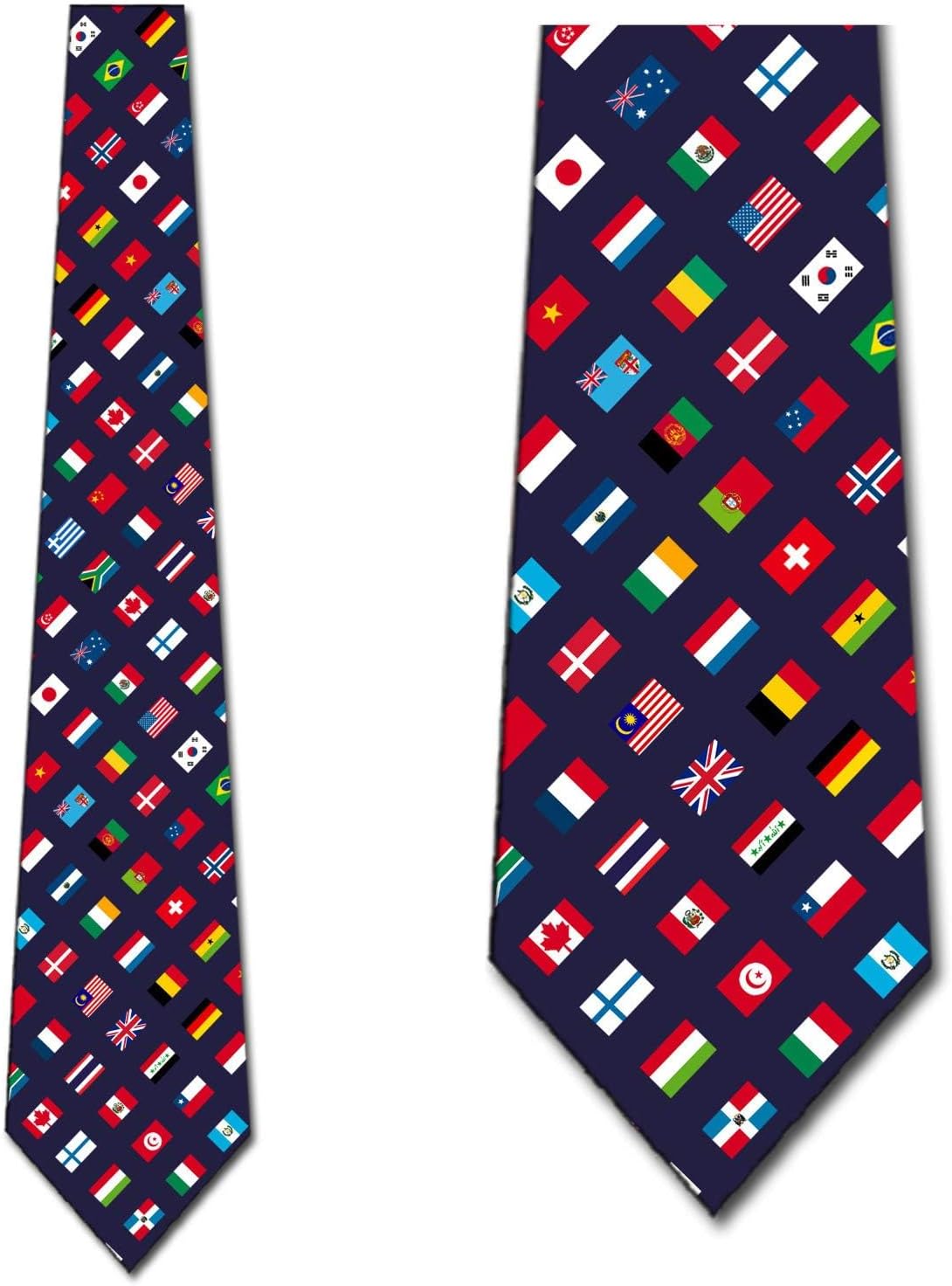 Three Rooker Flag Ties Mens World Flag Necktie
