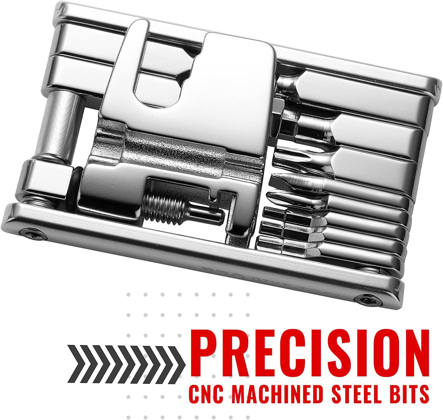 PRO BIKE TOOL Bicycle Multitool - Reliable, Compact and Lightweight Repair Kit for Road and Mountain Bikes - Strong Full Stainless Steel, No Rust, Long Leverage Tools, Includes Bag : Sports & Outdoors