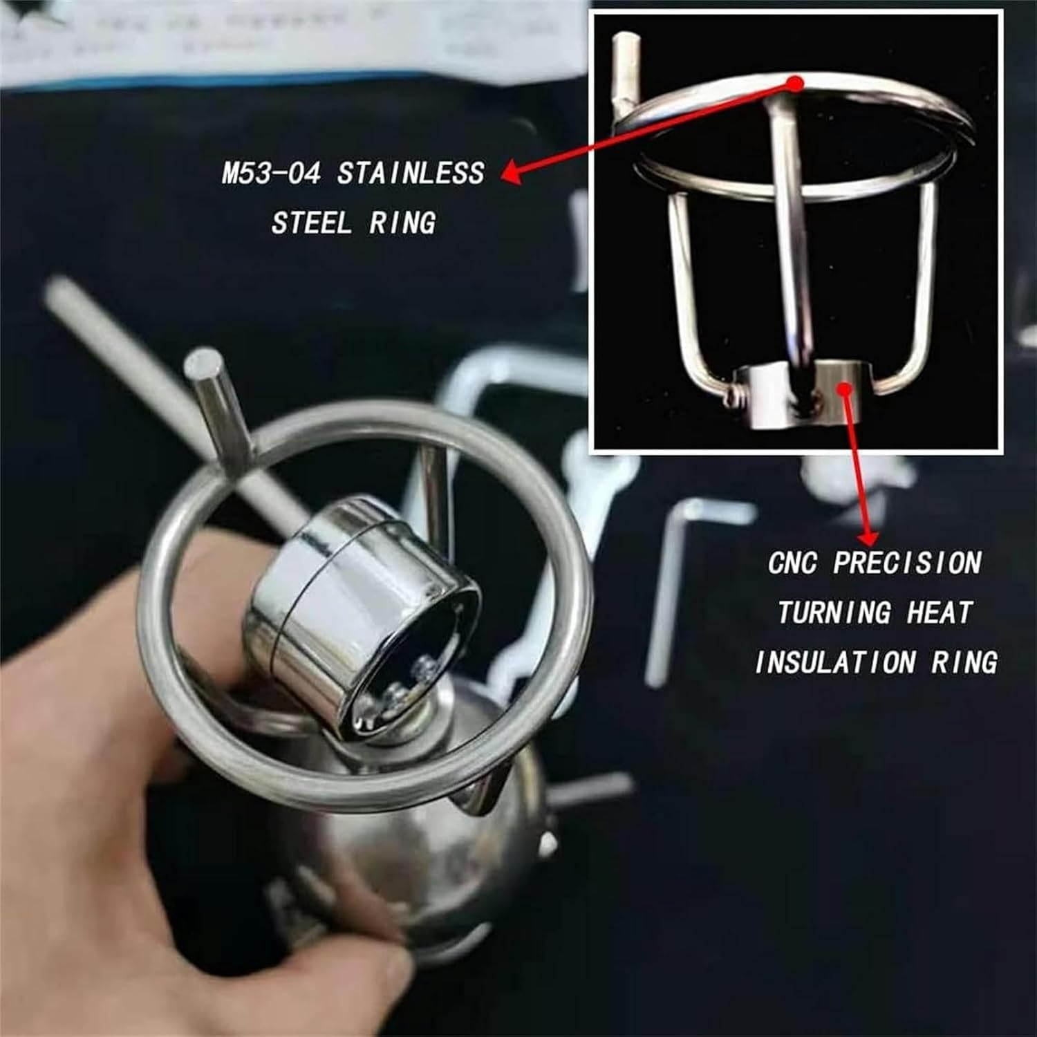 FLTRGO Antique Chinese Manual Crank Popcorn Machine - Retro Popcorn Machine with Gauge, Stainless Steel Manual Popcorn Maker for Home Party