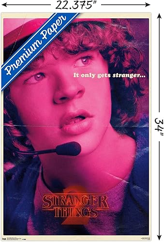 Miniatura 3 de Trends International Netflix Stranger Things Season 2 - Póster de pared Dustin, 22.375 x 34 pulgadas, versión premium sin marco