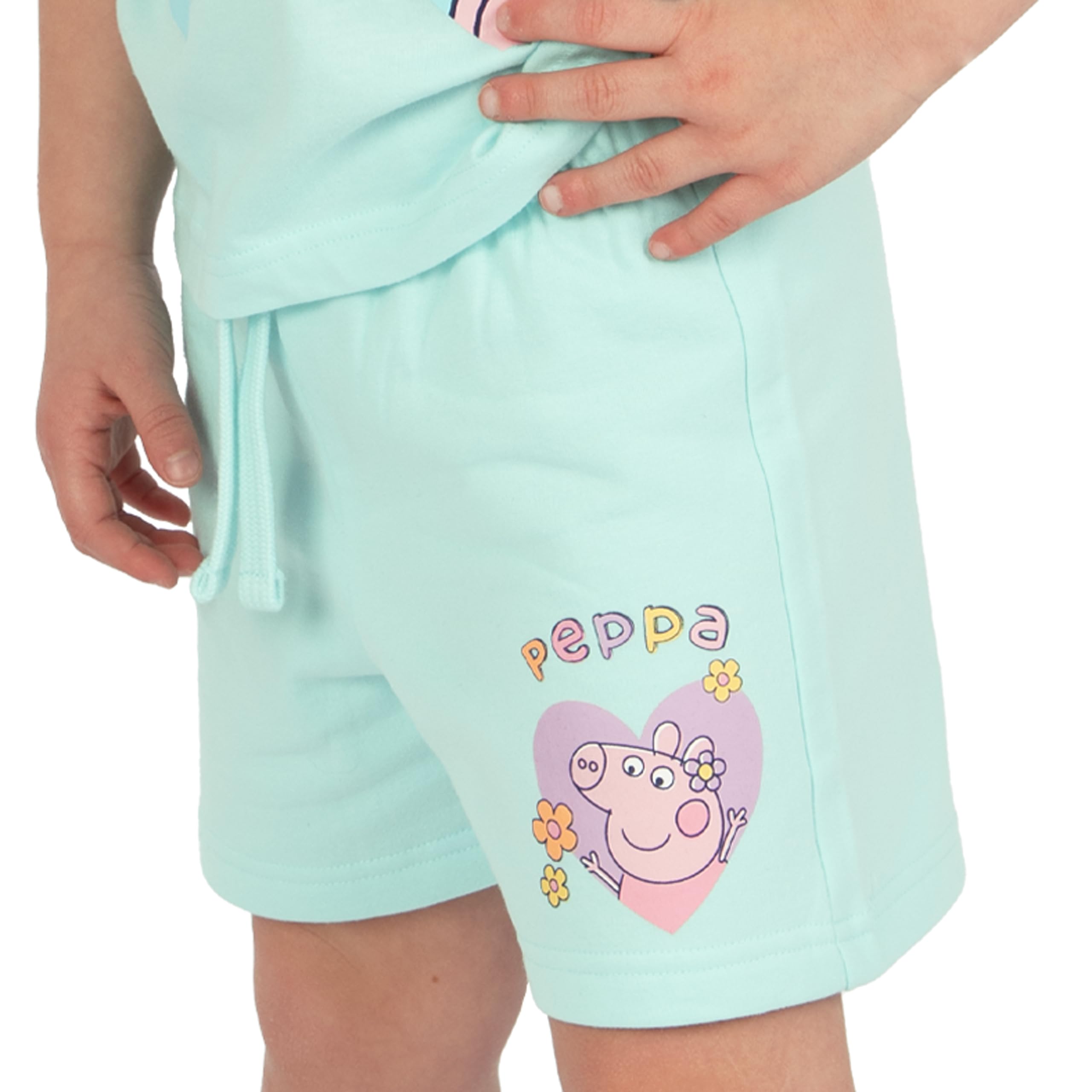 Peppa Pig T-Shirt Et Short Fille | Ensemble T-Shirt Et Short Fille | Vêtements En Coton Pour Enfants
