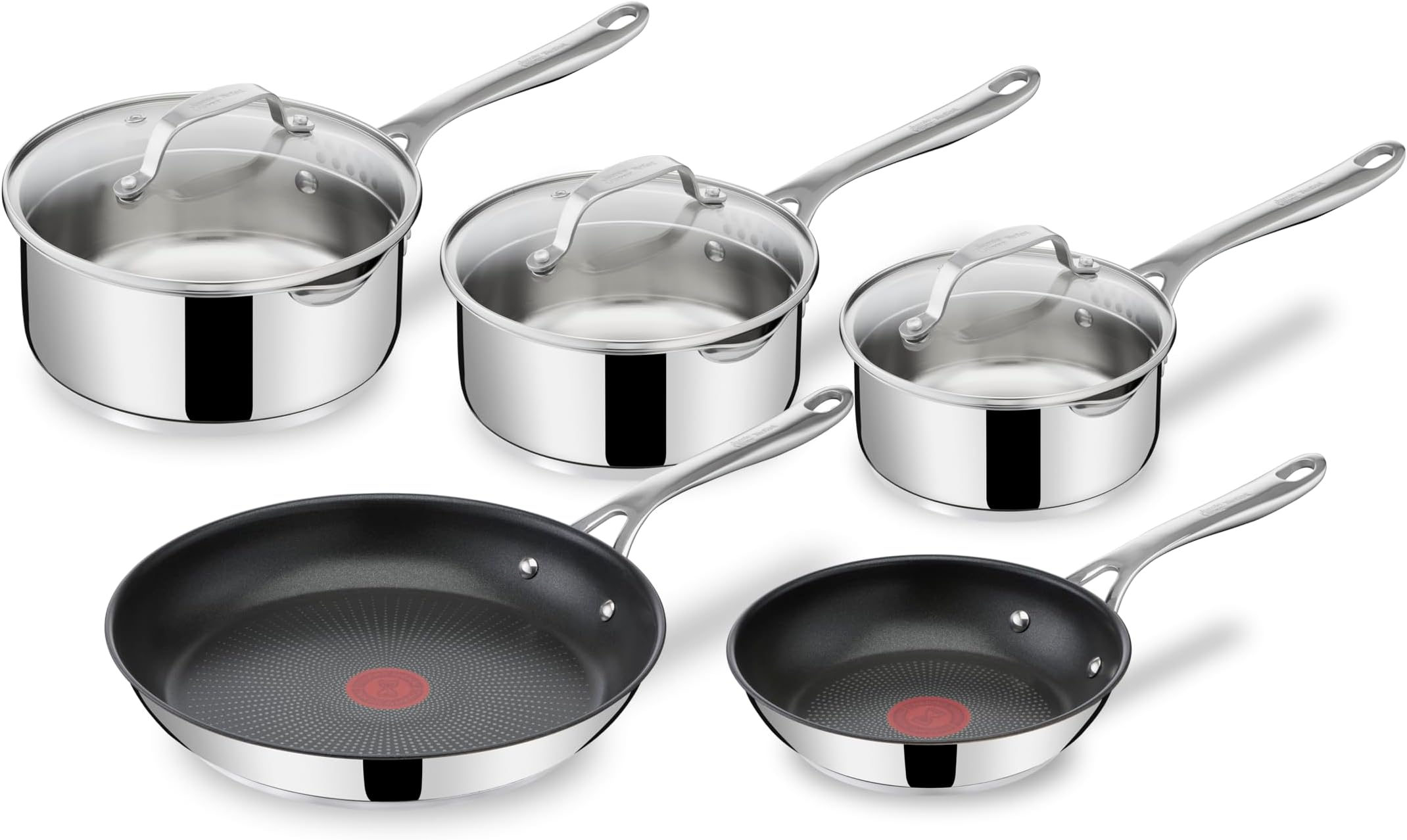 Jamie Oliver by Tefal Cook's Direct Stainless Steel 5 Piece Cookware Set – – E304S544