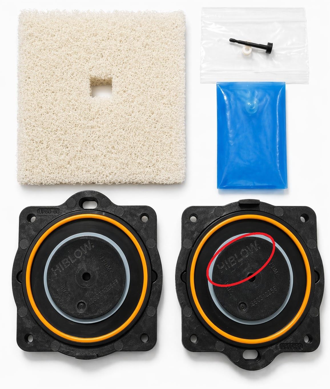 HIBLOW HP-60/80 Diaphragmes et filtres Reconstruire Kit de réparation - Authentique Factory Certified