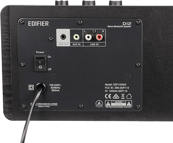 Edifier D12 Integrated Desktop Computer Speakers with Bluetooth 5.0, Wireless Stereo Tabletop Speaker 70 Watts RMS with Subwoofer Line Out, RCA, Aux Input for PC Monitor Laptop -Black