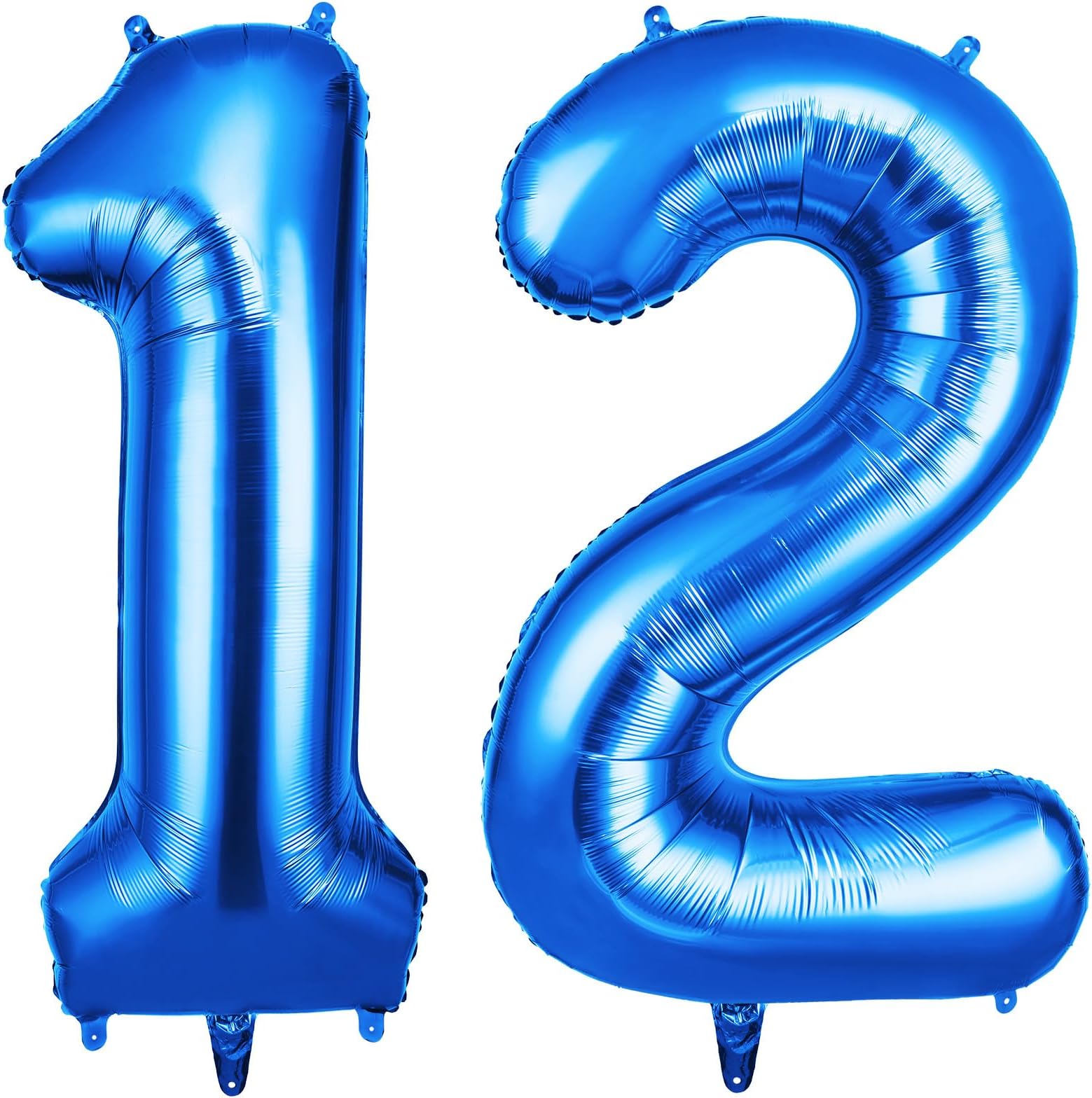 OFFCUP Balloon Numbers 12, Blue 12th Birthday Numbers Balloon 101 cm Large Foil Balloon 40 Inch Helium Balloons for Girls Boys Birthday Party Decoration Graduation Anniversary (12, Blue)