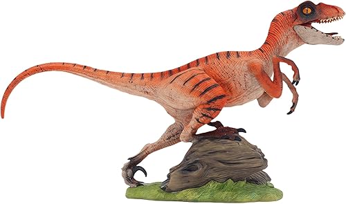 Gemini&Genius Juguetes de velociraptor para niños, figura de acción realista de dinosaurio Raptor con mandíbula y manos móviles, regalo de juguete,