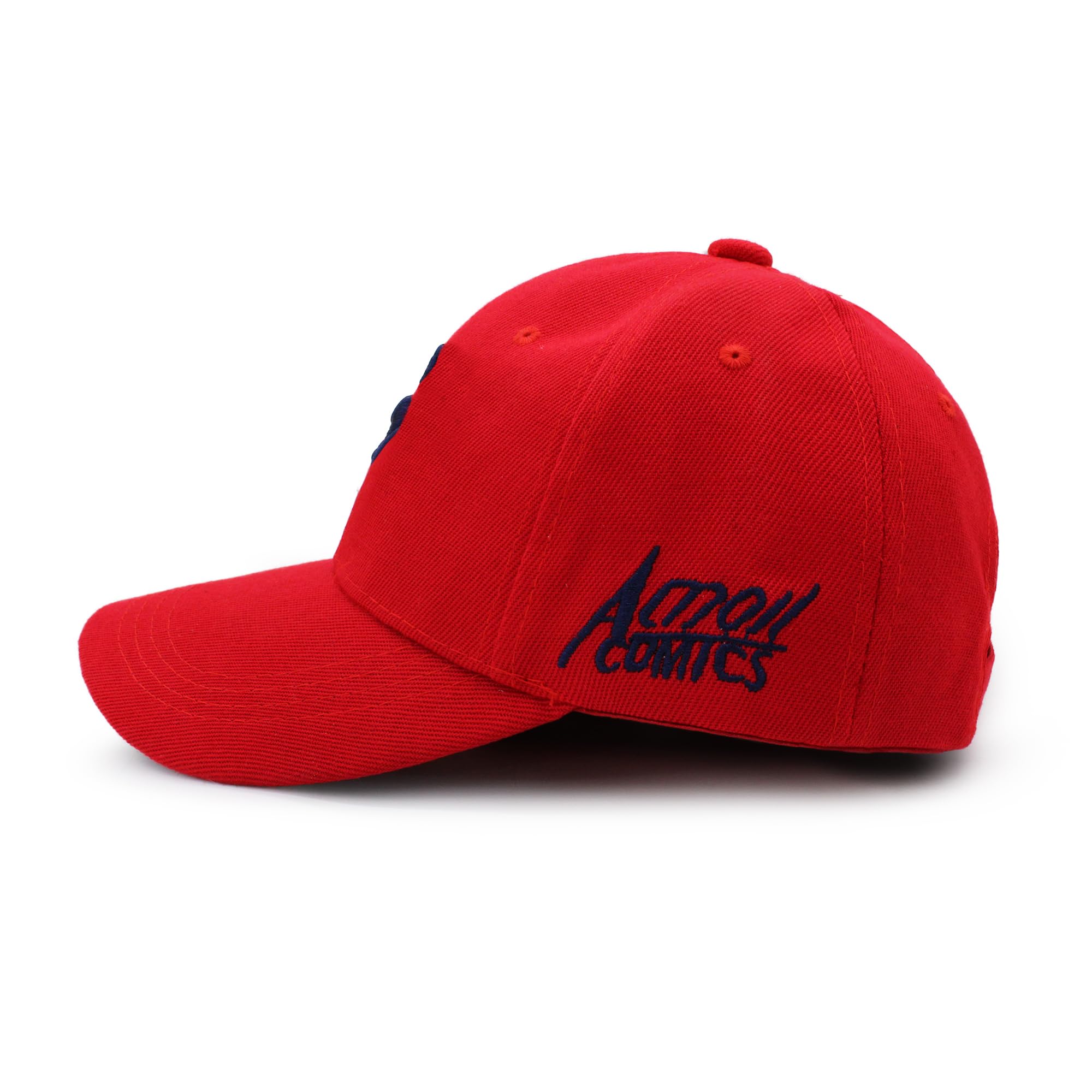 VRITRAZ Kids Boys Superhero Style Printed Baseball Cap | Trendy Adjustable Cotton Summer Hat for Boys (Red) 2