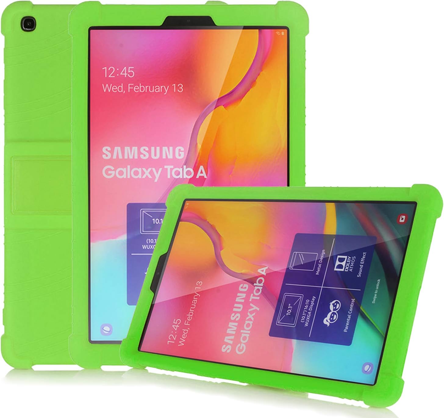 Neepanda Case for Galaxy Tab A 10.1 2019 SM-T510/T515, Full Body Kids Friendly Silicone Rugged Shockproof Protective Case with Adjustable Kickstand for Samsung Galaxy Tab A 10.1 2019 Release-Green