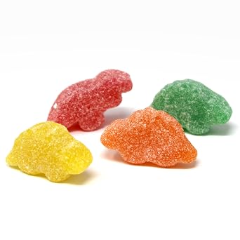 Dinosaur Jellys - Assorted Jelly Bean Candy - Gummy Dinosaurs for Dinosaur Party Favors Dino Party Favors - Dinosaur Candy Snacks - 4 Flavors Strawberry, Lemon, Pineapple, Grape