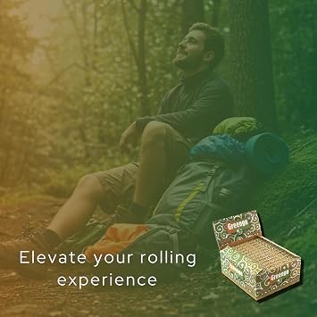 King Size Slim Unbleached Rolling Papers + Tips, 24 Booklets