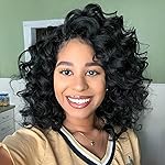 ToyoTree Ocean Wave Crochet Hair - 9 Inch 8 Packs Ombre Burgundy Short Curly Deep Wave Crochet Hair, Synthetic Ocean Wave Braiding Hair Extensions (9 Inch,T118-8P)