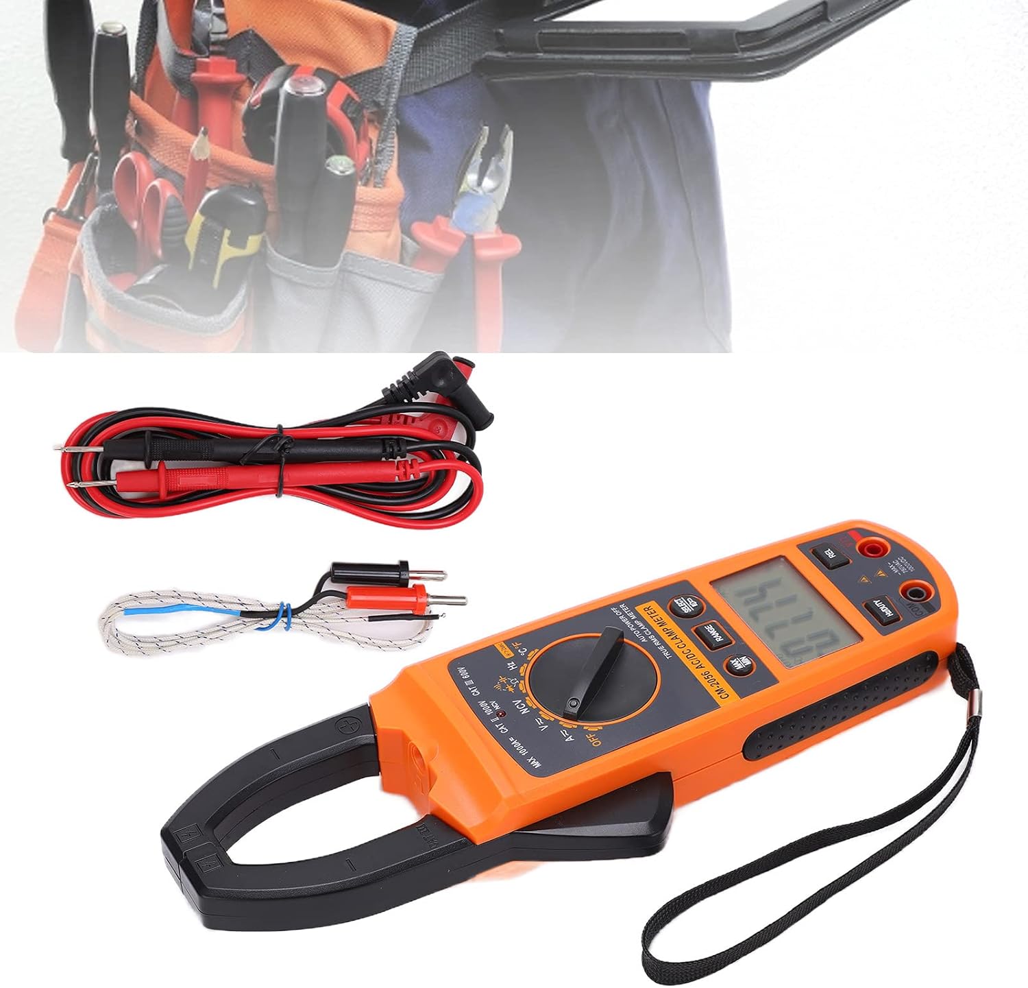 Digital Clamp Meter Multimeter Multifunctional Clamp Meter AC DC Voltage Tester Kit Ammeter CM‑2056 1000A