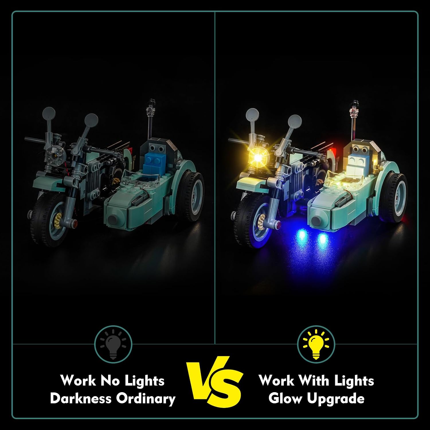 LocoLee Light kit Compatible with Lego 76443 Hagrid & Harry's Motorcycle Ride - No Model Only Light, LED Lighting Accessories Compatible with Lego 76443 Hagrid and Harry's Motorcycle Tour Building Set