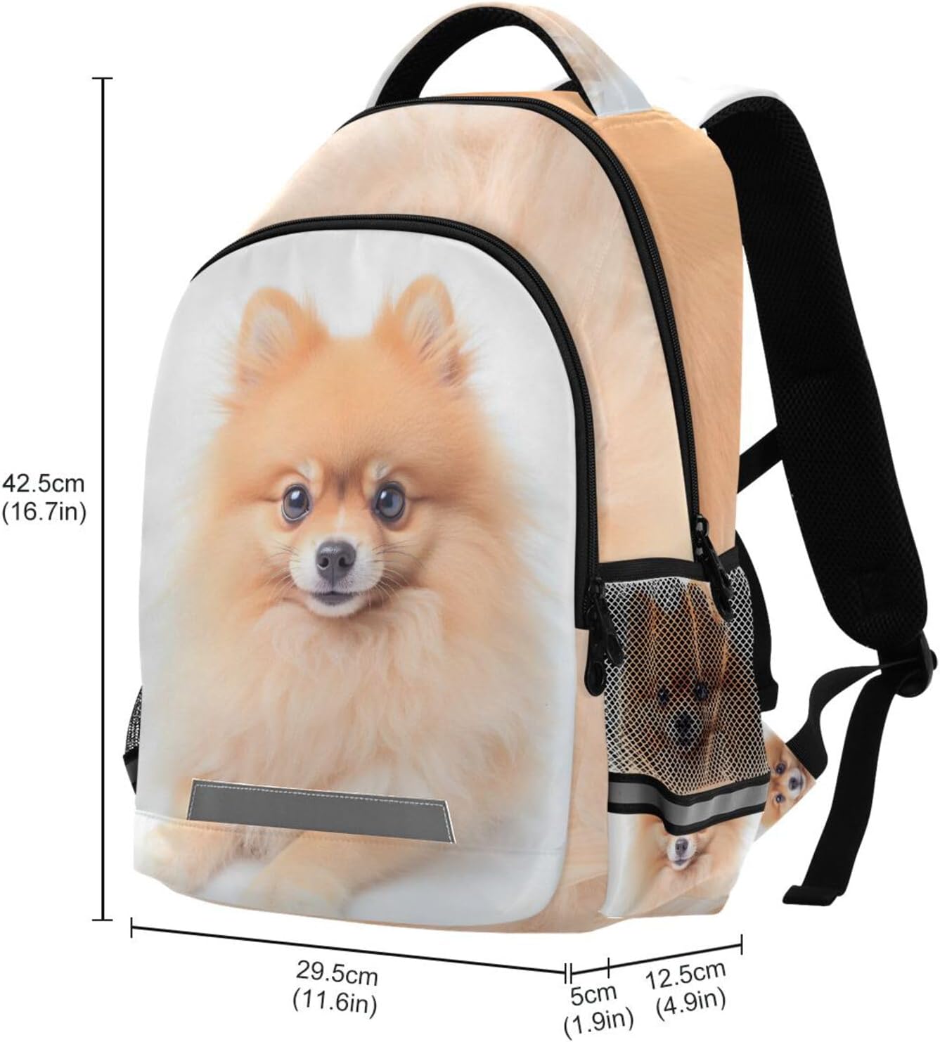 ALAZA Pomeranian Dog Backpacks Travel Laptop Daypack School Book Bag for Men Women Teens Kids