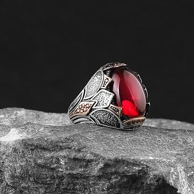 Ruby Stone Ring,Silver 925k Mens Ring,Handmade Ring,Ruby Stone,Jewelry Gift For Him an Her