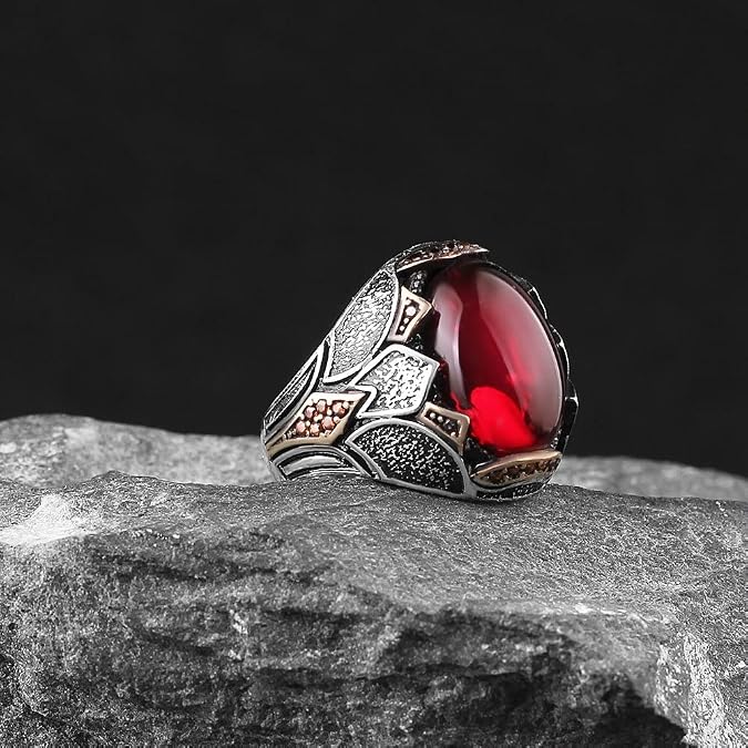 Ruby Stone Ring,Silver 925k Mens Ring,Handmade Ring,Ruby Stone,Jewelry Gift For Him an Her