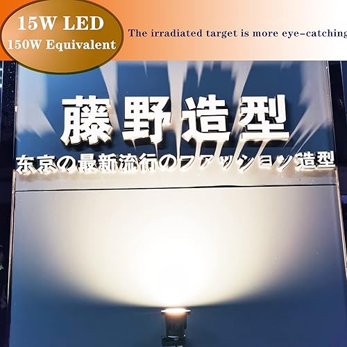 Miniatura 7 de Proyector de clip de 15 W, luz de trabajo LED IP65, resistente al agua, equivalente a 150 W, cable de 11.5 pies de 11.5 ft con enchufe para garaje