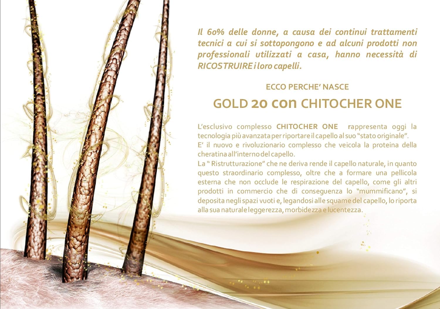 Monacelli Kit Gold Lifting Effect Außergewöhnliche Synergie Erneuert die Schönheit der Haare, enthält: Intragold 10ml und GoldenOil 50ml