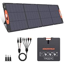 N-Type 16BB 200W Portable Solar Panel for EF/Jackery/Bluetti/Anker Power Station 20V Foldable Solar Panel 25% High Efficiency IP68 Waterproof for Outdoor Trip RV Camping Blackout Off Grid