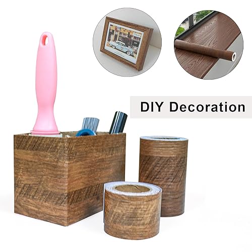 Miniatura 6 de BOMEI PACK Begonia - Cinta de reparación de grano de madera, 1 rollo de 33 pies, parche de reparación autoadhesivo para muebles, pisos, armarios,