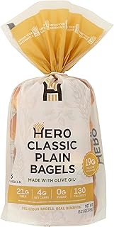 Hero Bread, Bagels Plain Classic, 13.2 Ounce