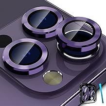 imluckies Camera Lens Protector Film for iPhone 14 Pro/iPhone 14 Pro Max Single Ring Metal Alloy Case Compatible Purple