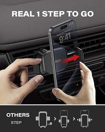 Miniatura 3 de APPS2Car Soporte mejorado para teléfono de automóvil verdadero funcionamiento con una sola mano Fuerte ventosa, soporte para parabrisas de tablero