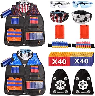2 Sets Tactical Vest Kits Compatible with Nerf Guns N-Strike Elite Series