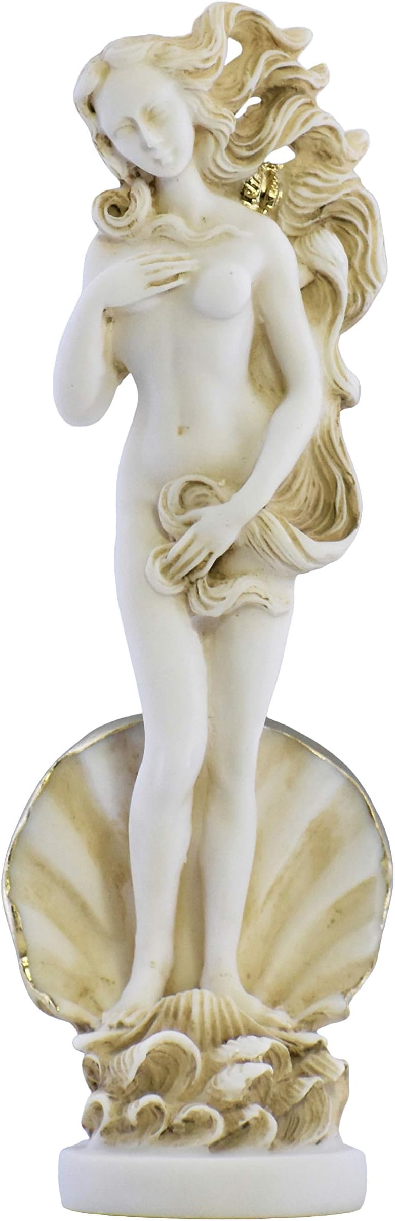 Birth of Goddess APHRODITE Venus Nude Female Cast Alabaster Sculpture figure Handmade 8''