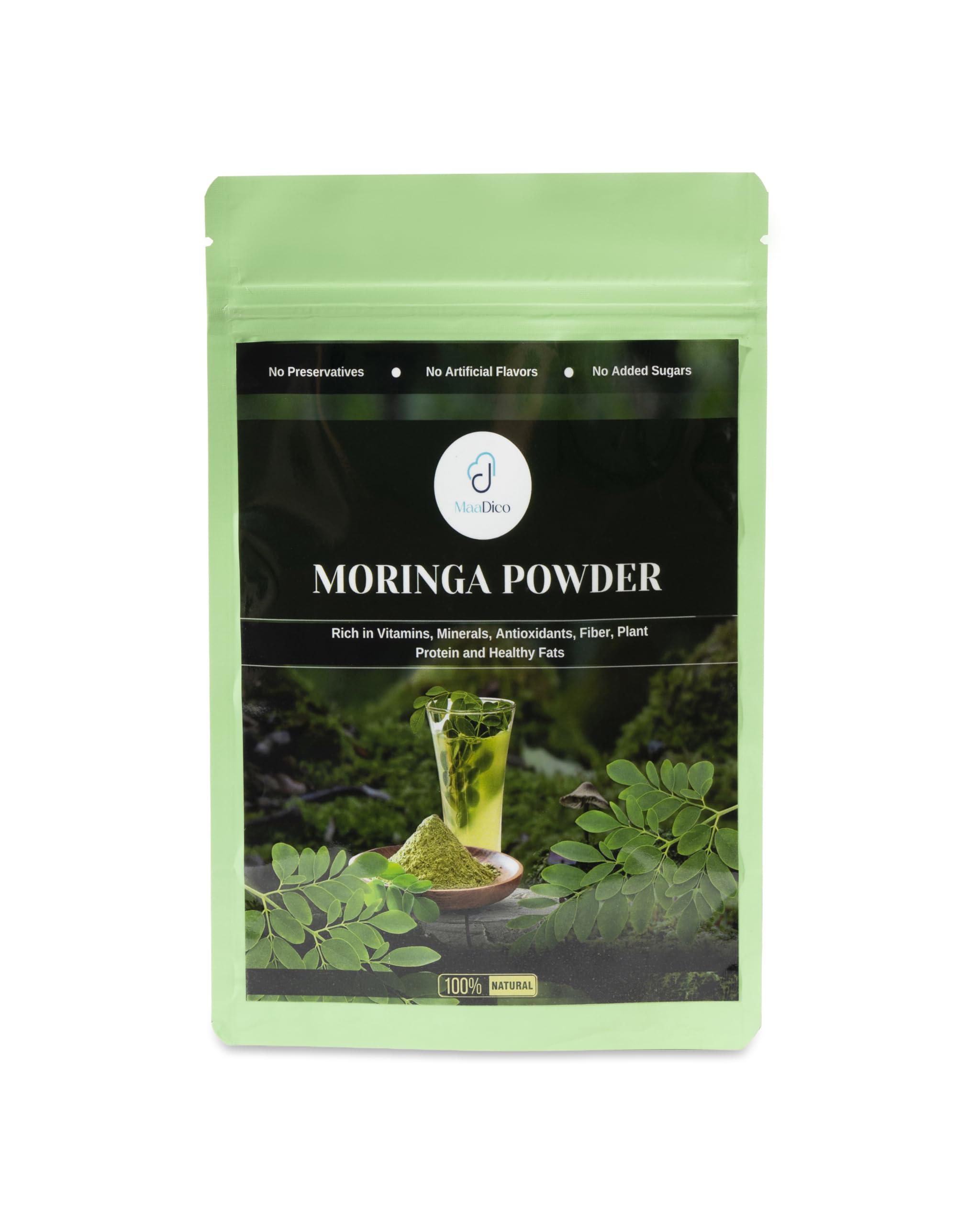 Organic Moringa Powder, 200 Gms | Rich In Vitamins, Minerals, Antioxidants, Fibre, Plant Protein & Healthy Fats | Nutrient-Rich Superfood for Energy, Immunity & Daily Wellness |